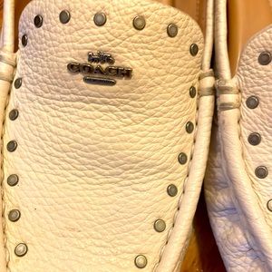 Coach off white loafers
